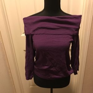 The Limited W Off Shoulder Light Weight New Tags Burgundy / Fushia Sweater